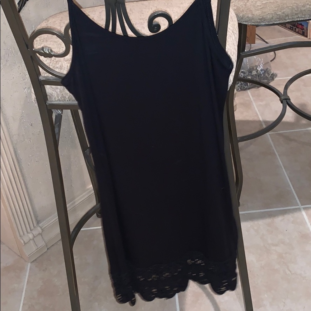 Black slip dress